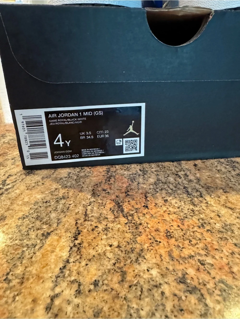 Nike Kids Blue White and Black High-Top Sneakers